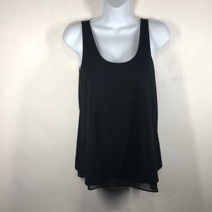 Ann Taylor black tank blouse size XSP